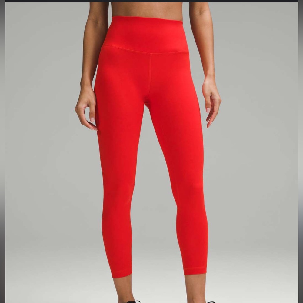 Lululemon Athletica Red High-Waisted Leggings